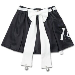 Error Code Cyberpunk Tech Pleated Black White Skirt